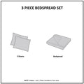 3 Piece Reversible Bedspread Set Navy Full Queen Queen Navy Polyester