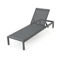 Cape Coral Kd Chaise Lounge Grey Gray Mesh