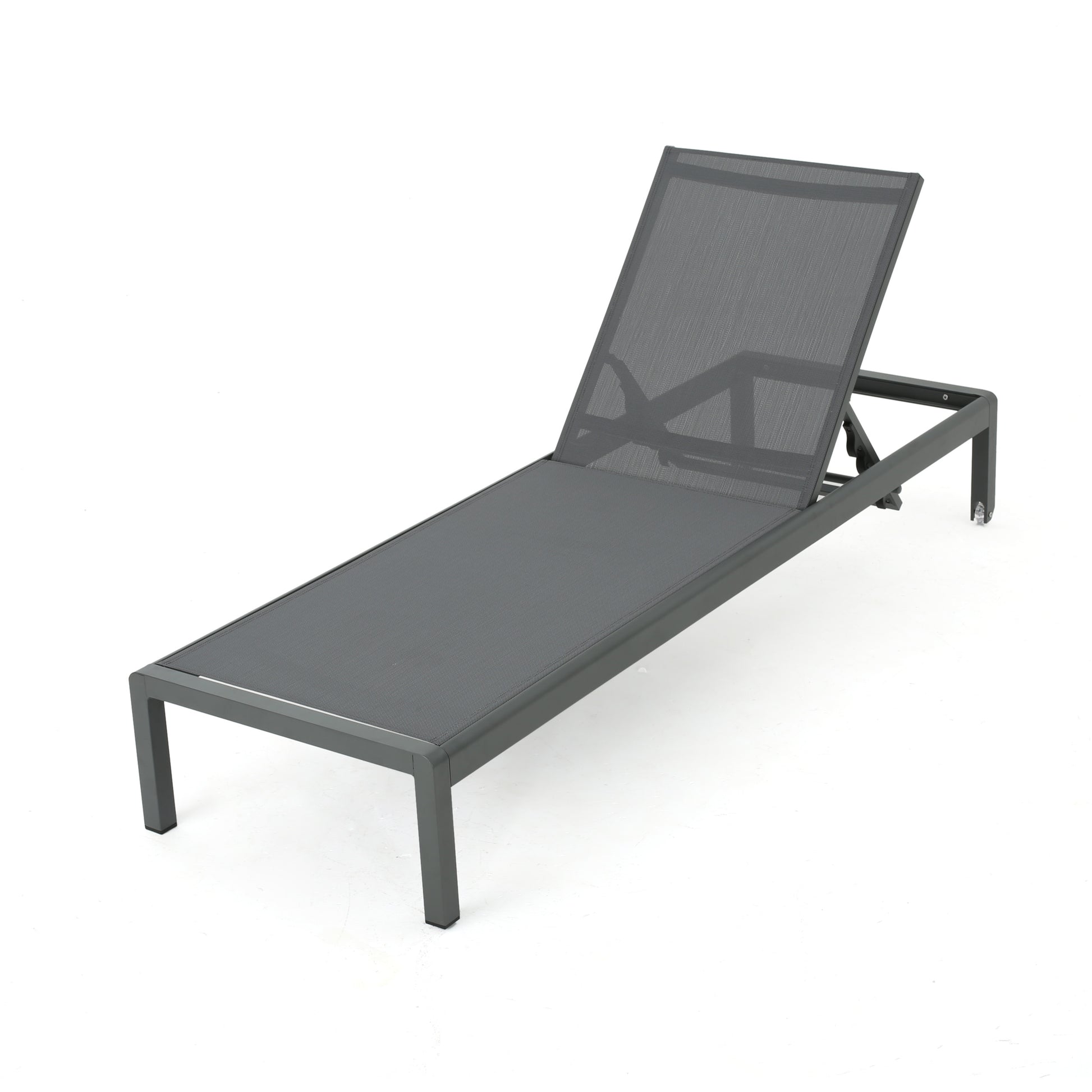 Cape Coral Kd Chaise Lounge Grey Gray Mesh