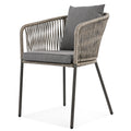 7 Pieces Patio Dining Set, All Weather Outdoor Furniture Set With Dining Table And Chairs, Acacia Wood Tabletop, Metal Frame, For For Garden, Backyard, Balcony, Grey Yes Grey Seats 6 Garden &