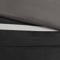 7 Pc Pieced Faux Suede Comforter Set Black King King Black Polyester