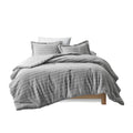 Faux Fur Comforter Set King Grey Polyester