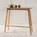 Wood Bar Table, Natural Oak Finish, 17.72 In X 47.24 In X 42.01 In Natural Mdf