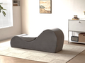 Solace Chaise Lounge Chair Relaxation, Ergonomic Design With Soft Yet Firm High Density Foam Core, Removable Machine Washable Cover, Grey Grey Polyurethane