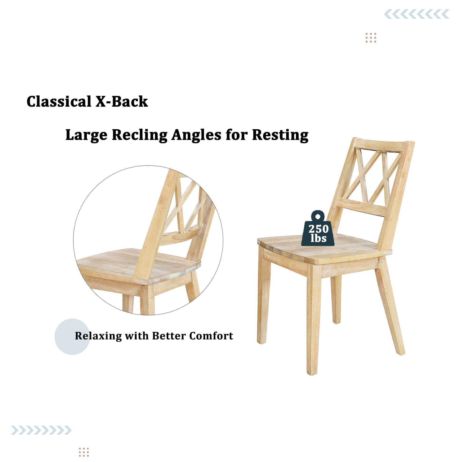 Mid Century 5 Piece Extendable Round Dining Table Set With 15.7" Removable Leaf And 4 Cross Back Dining Chairs, Natural Wood Dining Room Extendable Rubberwood Oval Dining Table With Chair Wood Wood Natural Seats 4 Removable Leaf Mid Century Modern Oval