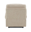 Nairi Ivory Leather Aire Power Motion Recliner With Lift, Heating & Massage Function Ivory Faux Leather