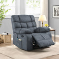 Massage Recliner Charcoal Fabric