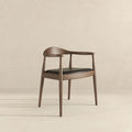 Kelly Dining Chair Solid Black,Brown Brown Dining Room Foam Wipe Clean Mid Century Modern Dining Chairs 1 Foam Leather,Solid Wood