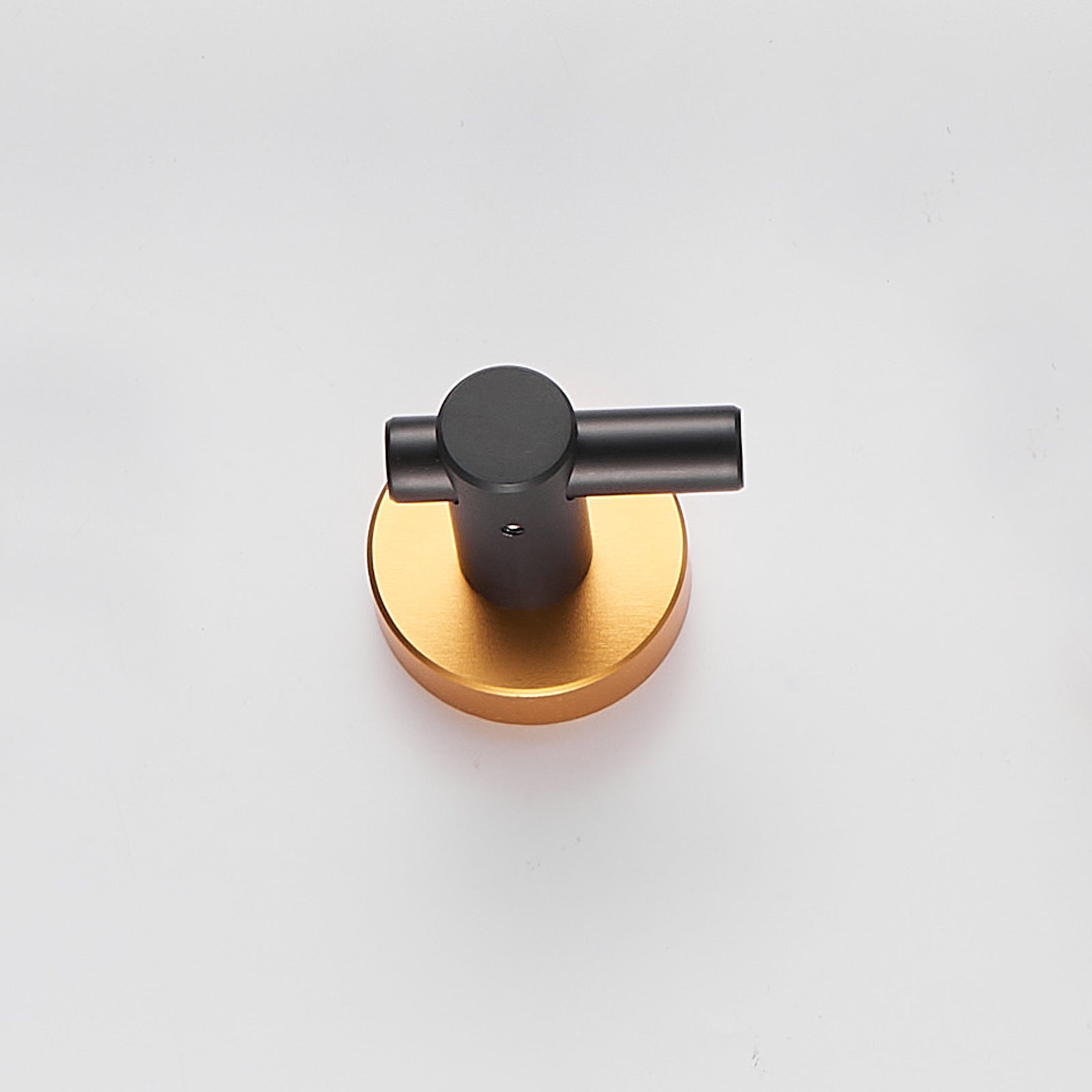 Round Base Wall Hanging Hook With Screws Black Gold Hook, 4 Pack, For Entry Shoe Cabinet, Wardrobe Bathroom Bedroom Furniture Hardware Black Gold Metal