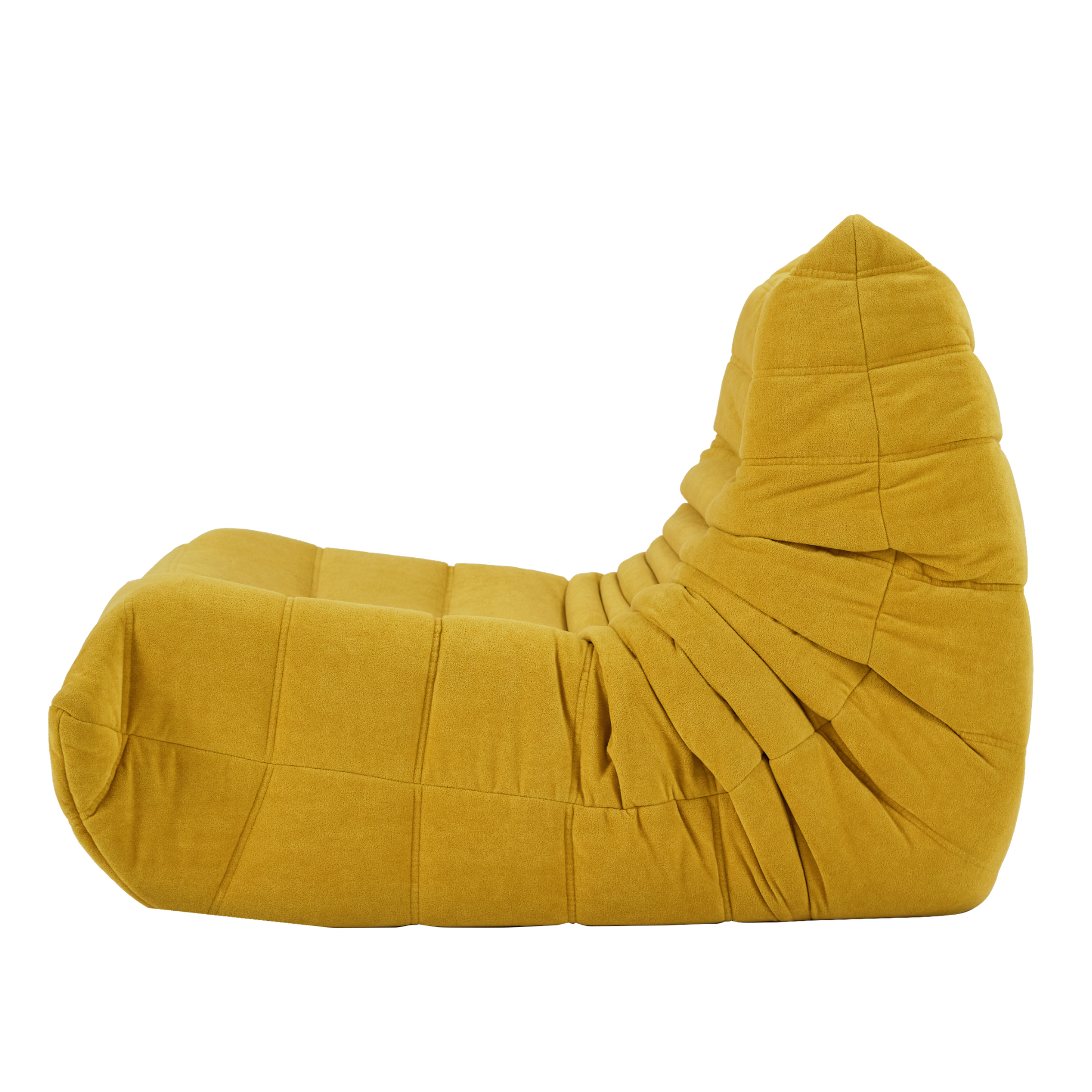 Floor Sofa Bean Bag Chair For Adults Fireside Bean Bag Lounger Memory Foam Chair For Home, Office, Apartment Or Gaming Venue Yellow Polyester Primary Living Space Firm Art Deco Armless Foam Polyester Blend