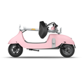 Electric Scooter With Foldable Seat W 35 Miles Operating Range & 15.5Mph Max Speed Pink Pink Aluminum