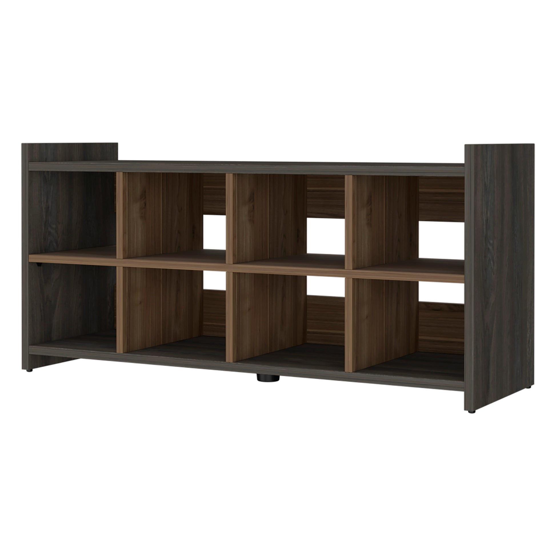 Harrison Entryway Shoe Rack, Eight Cube Spaces 8 Or More Brown Horizontal Primary Living Space Wood Contemporary Melamine Engineered Wood