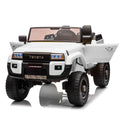 24V Two Seater Kids Ride On Car W Parents Remote Control, Licensed Toyota Lc250,2Wd,110W Motors,With Shovel,Three Point Seat Belt,Slow Start,Speed Adjustment,Bluetooth,Music For Kids Aged 3 . White 100 149 Lbs Polypropylene
