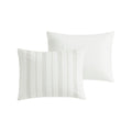 6 Piece Cotton Jacquard Oversized Comforter Set White Grey Full Full Grey White Cotton