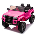 24V Two Seater Kids Ride On Car W Parents Remote Control, Licensed Toyota Lc250,220W Motors,With Shovel,Three Point Seat Belt,Slow Start,Speed Adjustment,Bluetooth,Music For Kids Aged 3 . Pink 100 149 Lbs Polypropylene