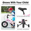 A14117 Ecarpat Kids' Bike 14 Inch Wheels, 1 Speed Boys Girls Child Bicycles For 2 3 Years, With Removable Training Wheels Baby Toys, Front V Brake, Rear Holding Brake Pink Cute Polyurethane Foam 3 To 4 Years Carbon Steel Outdoor