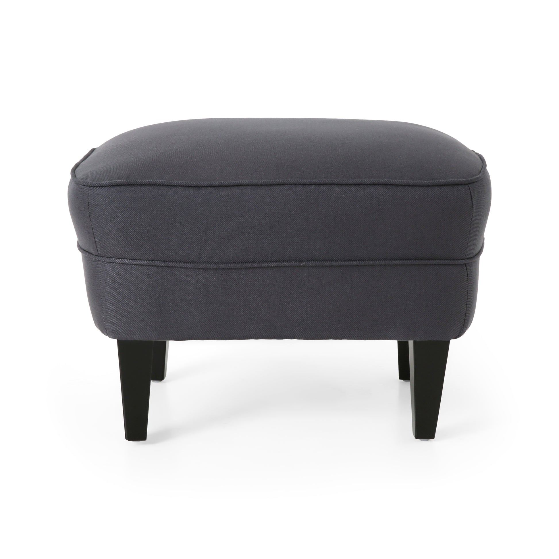 Club Chair Ottoman Grey Fabric