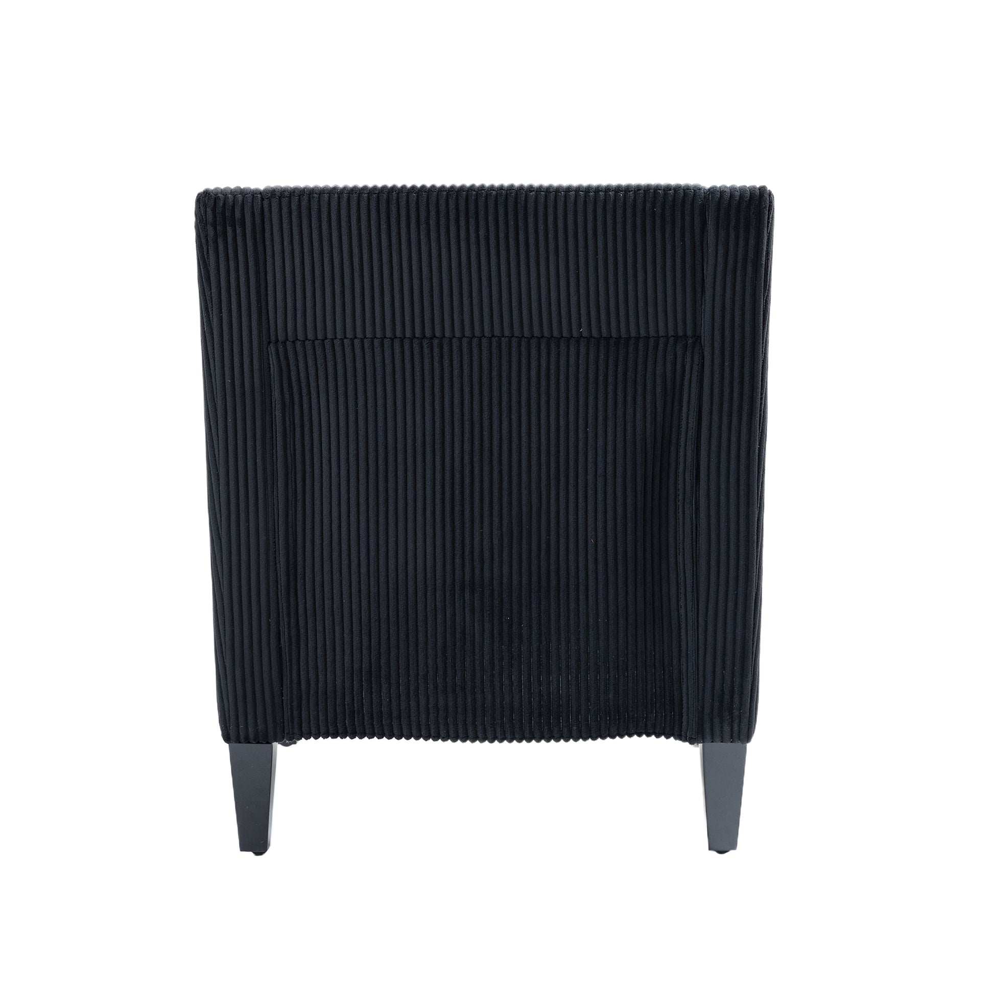 Coolmore Modern Accent Chair,Upholstered Armchair With Scooped Arms For Bedroom,Apartment,Studio,Office,Waiting Room Black Corduroy Black Primary Living Space Foam Corduroy