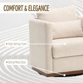 Coolmore Swivel Barrel Chair, Comfy Round Accent Sofa Chair For Living Room, 360 Degree Swivel Barrel Club Chair, Leisure Arm Chair For Nursery, Hotel, Bedroom, Office, Lounge Beige Chenille Beige Primary Living Space Foam Chenille