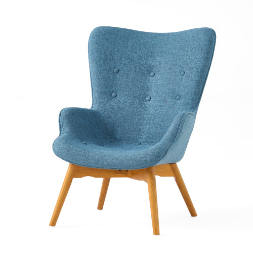 Contour Chair Set Blue Fabric