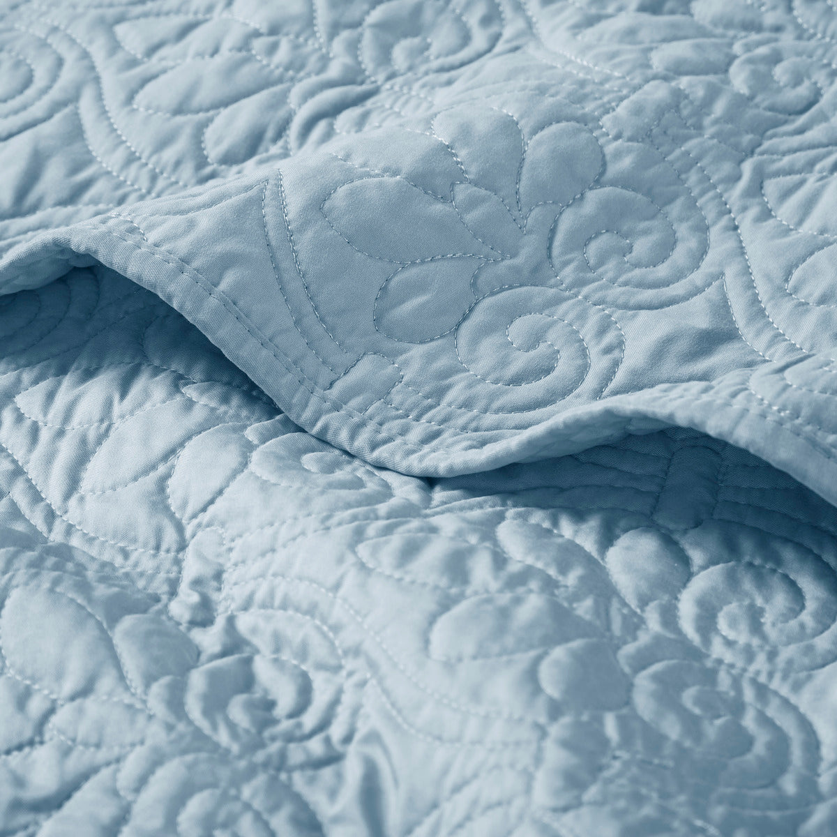 Oversized Quilted Throw Blue 60X70" Blue Cotton