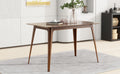 Dining Table Solid Wood Legs, Walnut Same Sku: N759S888001T Walnut Mdf,Rubber Wood