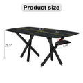 Large Modern Minimalist Rectangular Dining Table With 0.39