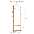 Coat Racks Solid Wood Hanger 23.6* 11*64.1In Solid Environmental Protection Easy To Assemble Beautiful Can Be Placed In The Bedroom Entrance Living Room Burly Wood Natural Wood Wash Light Brown