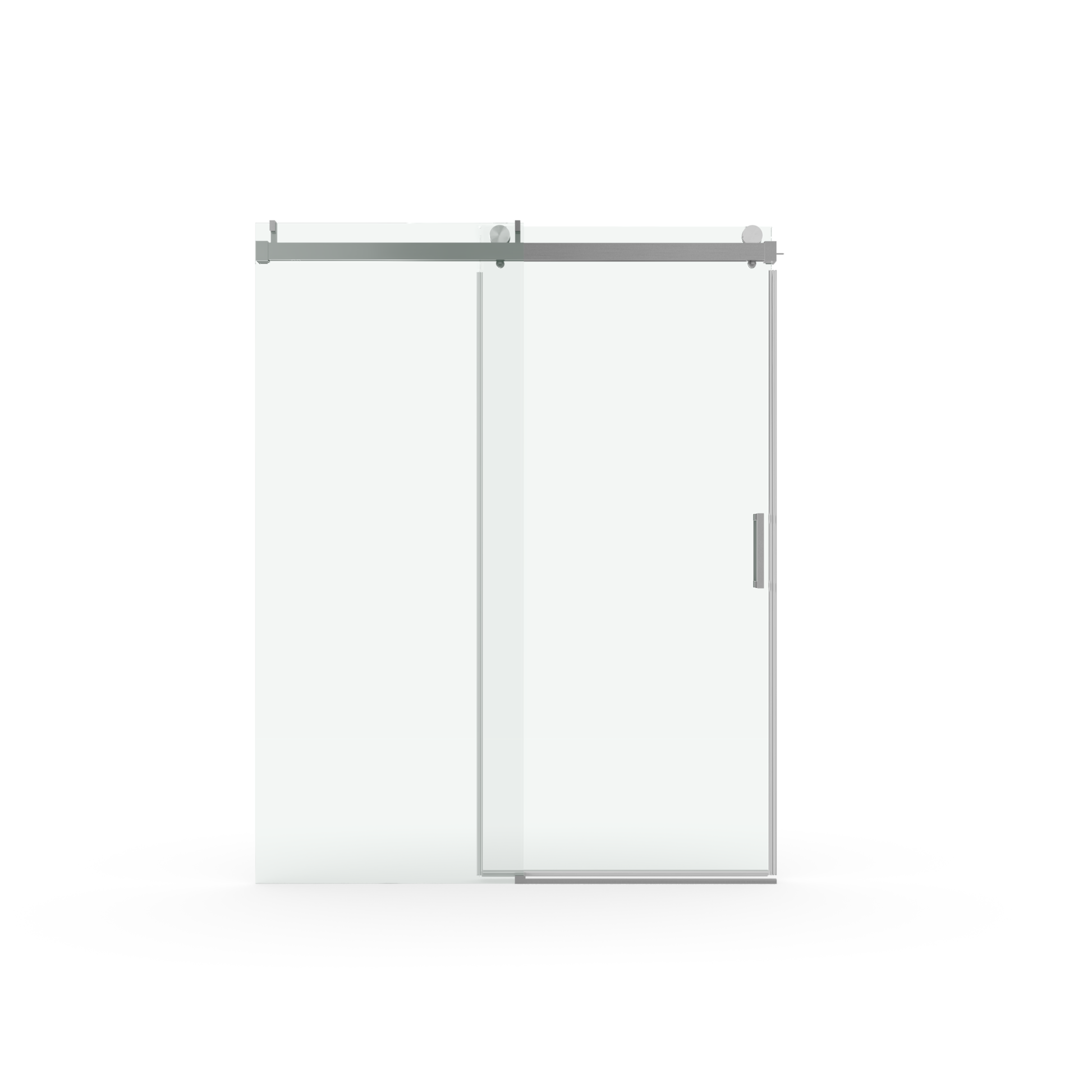 56" 60" W X 76" H Frameless Soft Closing Single Sliding Shower Door, 1 4" 6Mm Tempered Glass With Explosion Proof Coating Via Express Delivery, Chrome 24D01 60Chx Chrome Bathroom Tempered Glass