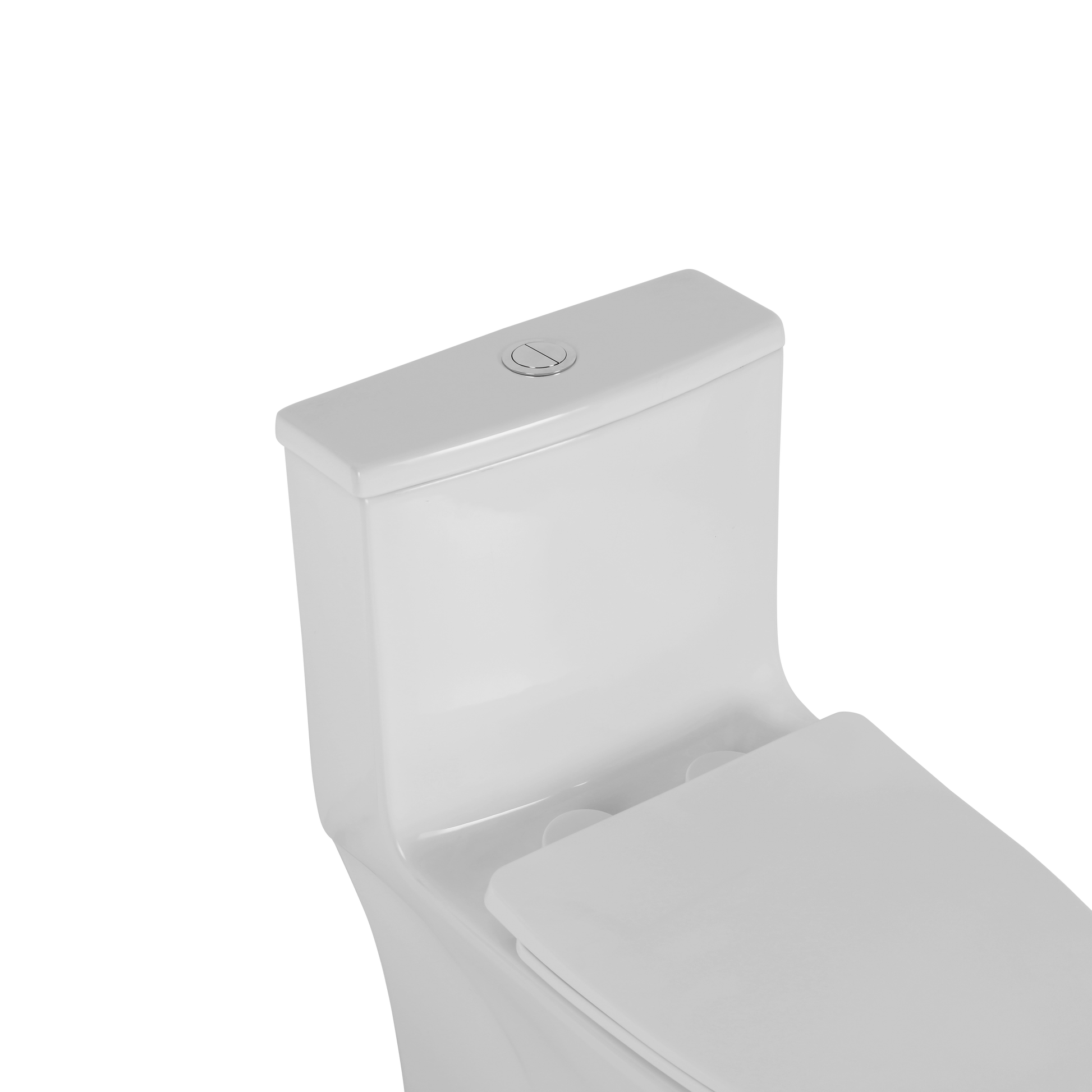 1.1 1.6 Gpf Elongated Comfort Height Floor Mounted One Piece Toilet, Cupc Certified, Watersense Cetified, Ceramic, White Color, Soft Close Seat White Ceramic