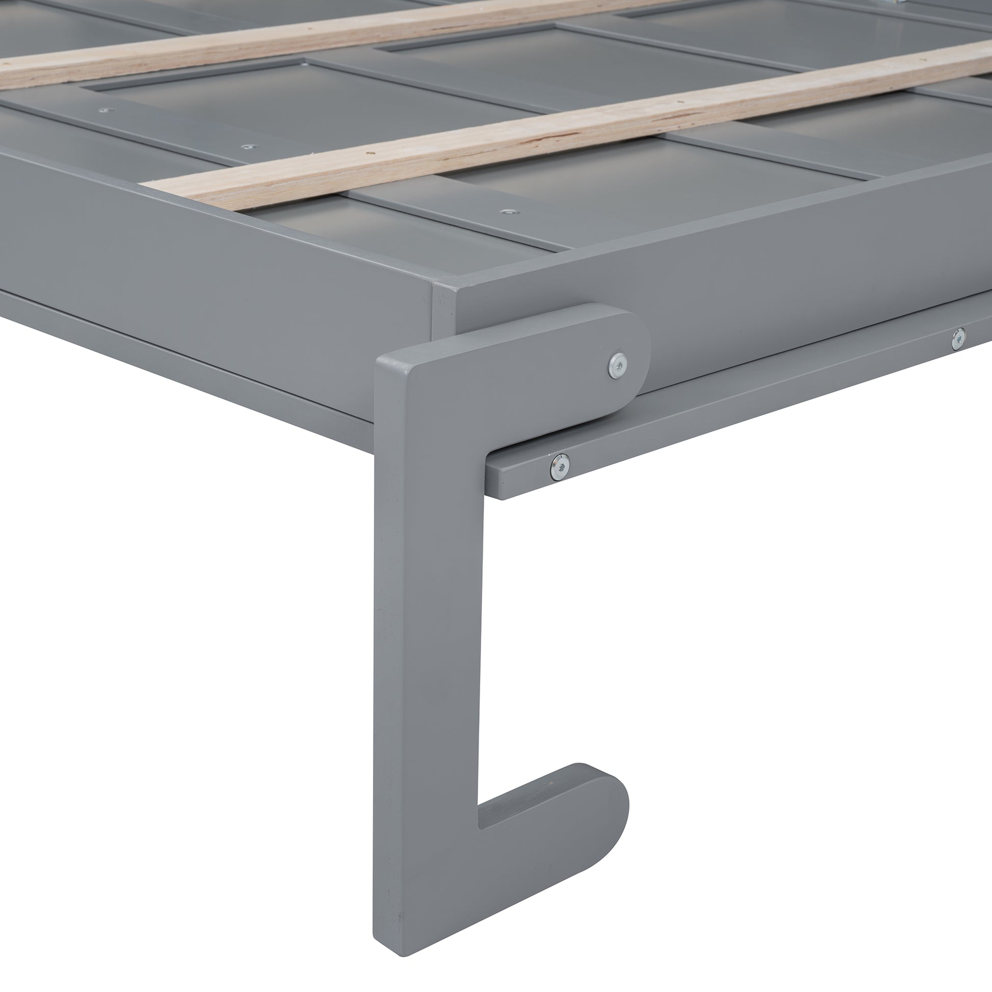 Queen Size Murphy Bed Wall Bed With Top Shelves & Usb,Gray Queen Gray Plywood