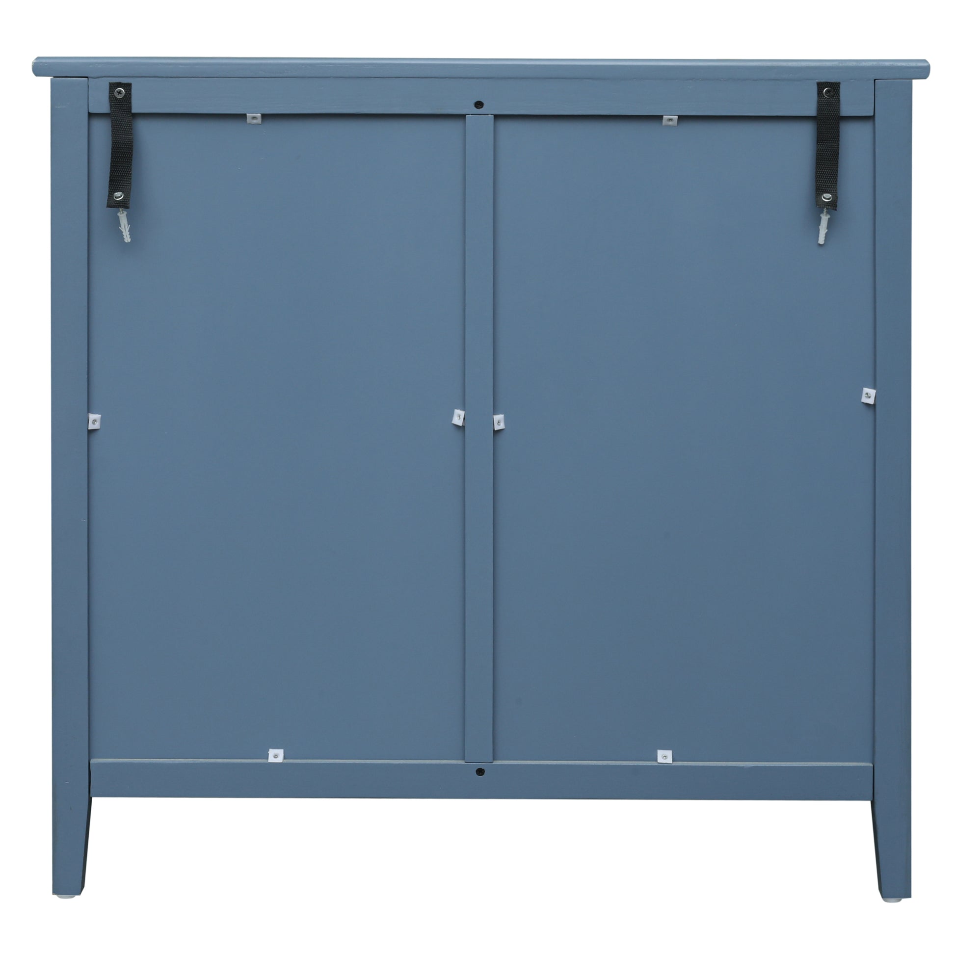 3 Drawer Cabinet, American Furniture,Suitable For Bedroom, Living Room, Study Blue Mdf
