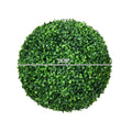 Homcom Set Of 2 15.75 Inch Artificial Ball Boxwood Topiary Trees Balls, Indoor Outdoor Fake Plants For Home, Office & Living Room Decor Green Plastic