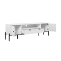 Modern Tv Console, Entertainment Center With Storage For Living Room 70.86X15.74X21.85Inch 5 Or More Spaces White Primary Living Space Particle Board