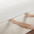 Wrap Around Adjustable Bedskirt Ivory One Size Ivory Microfiber