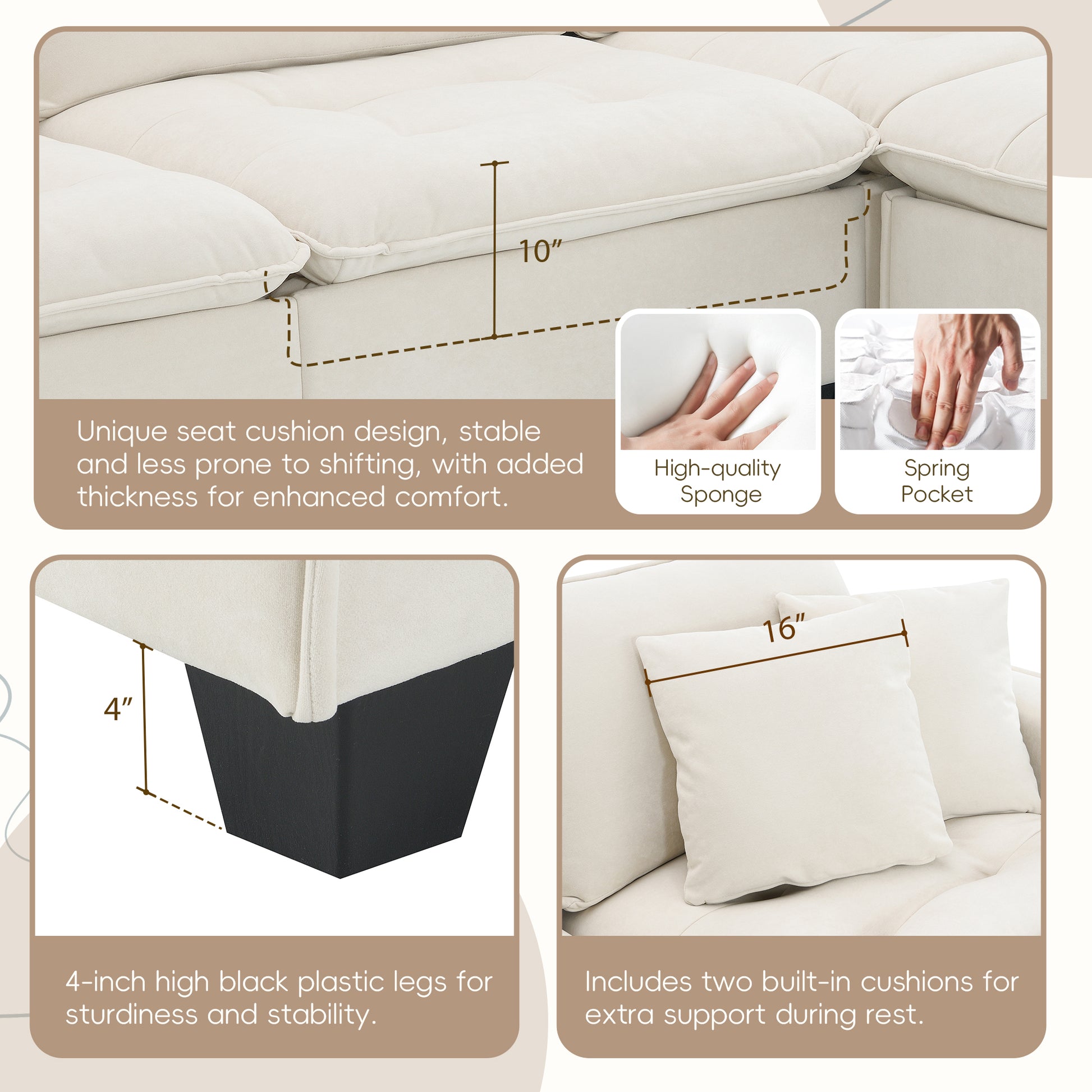 6006A Package Beige Suede 1 Seat