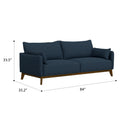 Varia Blue Sofa Blue Foam Solid Wood 2 Seat