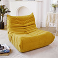 Floor Sofa Bean Bag Chair For Adults Fireside Bean Bag Lounger Memory Foam Chair For Home, Office, Apartment Or Gaming Venue Yellow Polyester Primary Living Space Firm Art Deco Armless Foam Polyester Blend