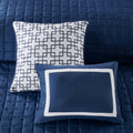 8 Piece Comforter And Quilt Set Collection Navy Full Queen Full Navy Polyester