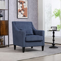 Coolmore Modern Accent Chair,Upholstered Armchair With Scooped Arms For Bedroom,Apartment,Studio,Office,Waiting Room Blue Corduroy Blue Primary Living Space Foam Corduroy