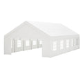 20X32Ft Party Tent Heavy Duty, Large Wedding Event Shelters With 3 Storage Bags & Removable Sidewalls, Outdoor Canopy Gazebo Commercial Tents For Parties Carport Camping Garden Patio White Metal
