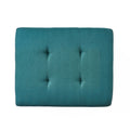 Storage Ottoman Teal Wood Fabric