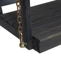 Tambora Porch Swing Dark Grey Wood Metal