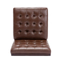 Accent Chair Dark Brown Pu