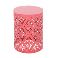 Outdoor Metal End Table Large Coral Iron