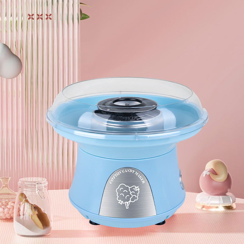 Cotton Candy Machine, Mini Cotton Candy Maker For Kids, Vintage Candy Maker For Christmas Gift, Home, Birthday Family Party Blue Plastic