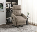 Power Lift Chair With Massage And Heat Comfort Brown Microfiber Upholstery Living Room Furniture 1Pc Power Reclining Motion Chair Brown Microfiber Wood Primary Living Space Plywood,Solid Wood