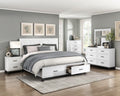White Finish Nightstand With 2X Storage Drawers Wooden Bedroom Furniture 1Pc White 2 Drawers Bedroom Rustic,Transitional Wood
