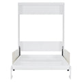 Full Size Murphy Bed Wall Bed With Cushion,White Full White Mdf Lvl
