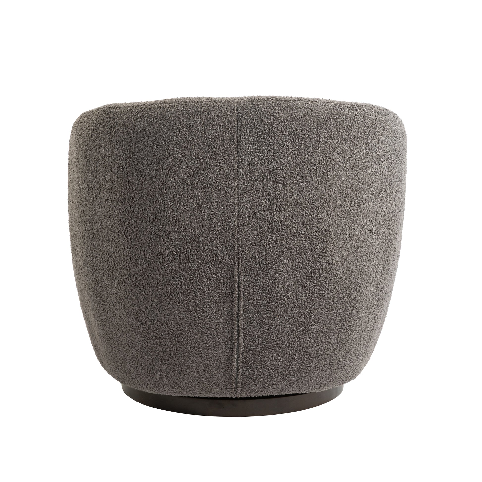 Upholstered Swivel Barrel Armchair With Storage Modern Living Room Side Chair For Bedroom Office Reading Spaces Teddy Fabric Grey Grey Foam Upholstered
